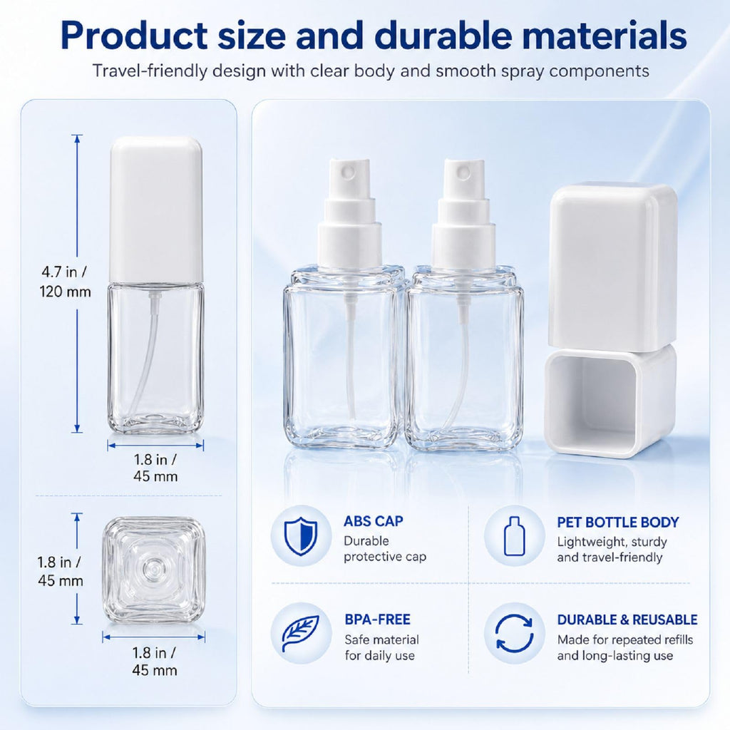 2 Pack 2.7oz Fine Mist Spray Bottles C43177