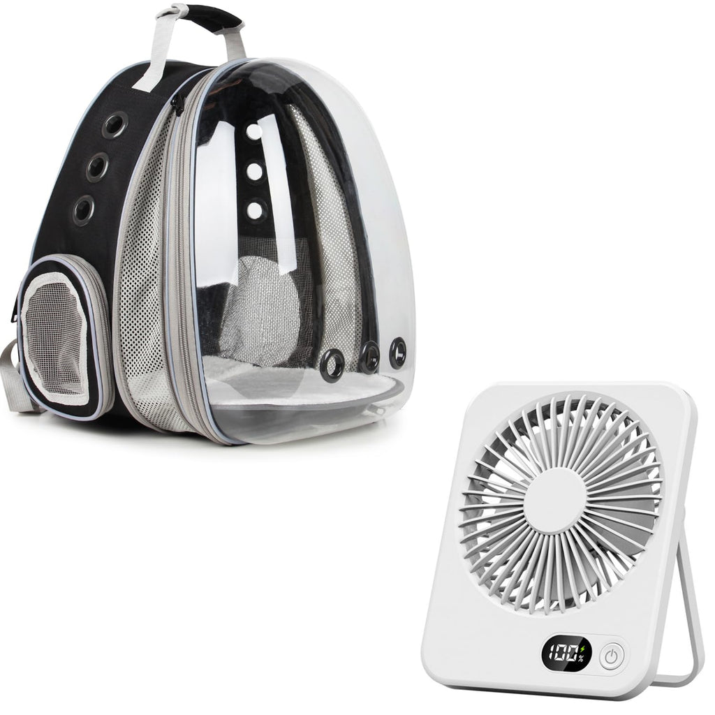 Expandable Cat Backpack with Mini Fan X742019
