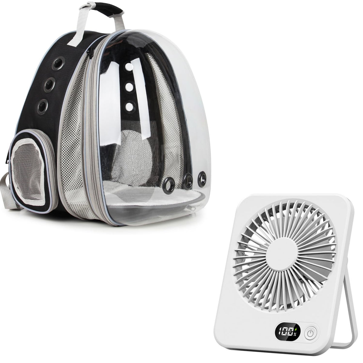 Expandable Cat Backpack with Mini Fan X742019