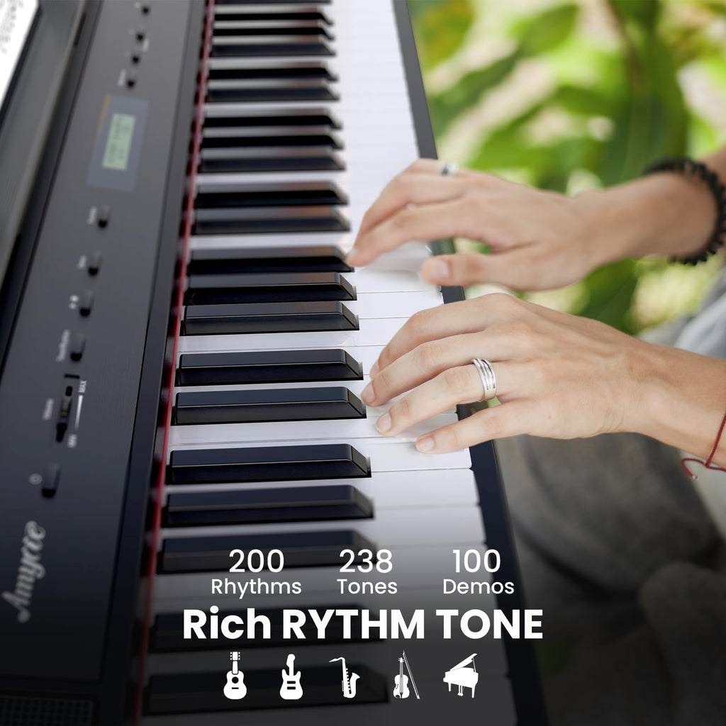 88-Key Weighted Hammer Action Digital Piano with Stand, Headphones, Carrying Case & Power Adapter G54258