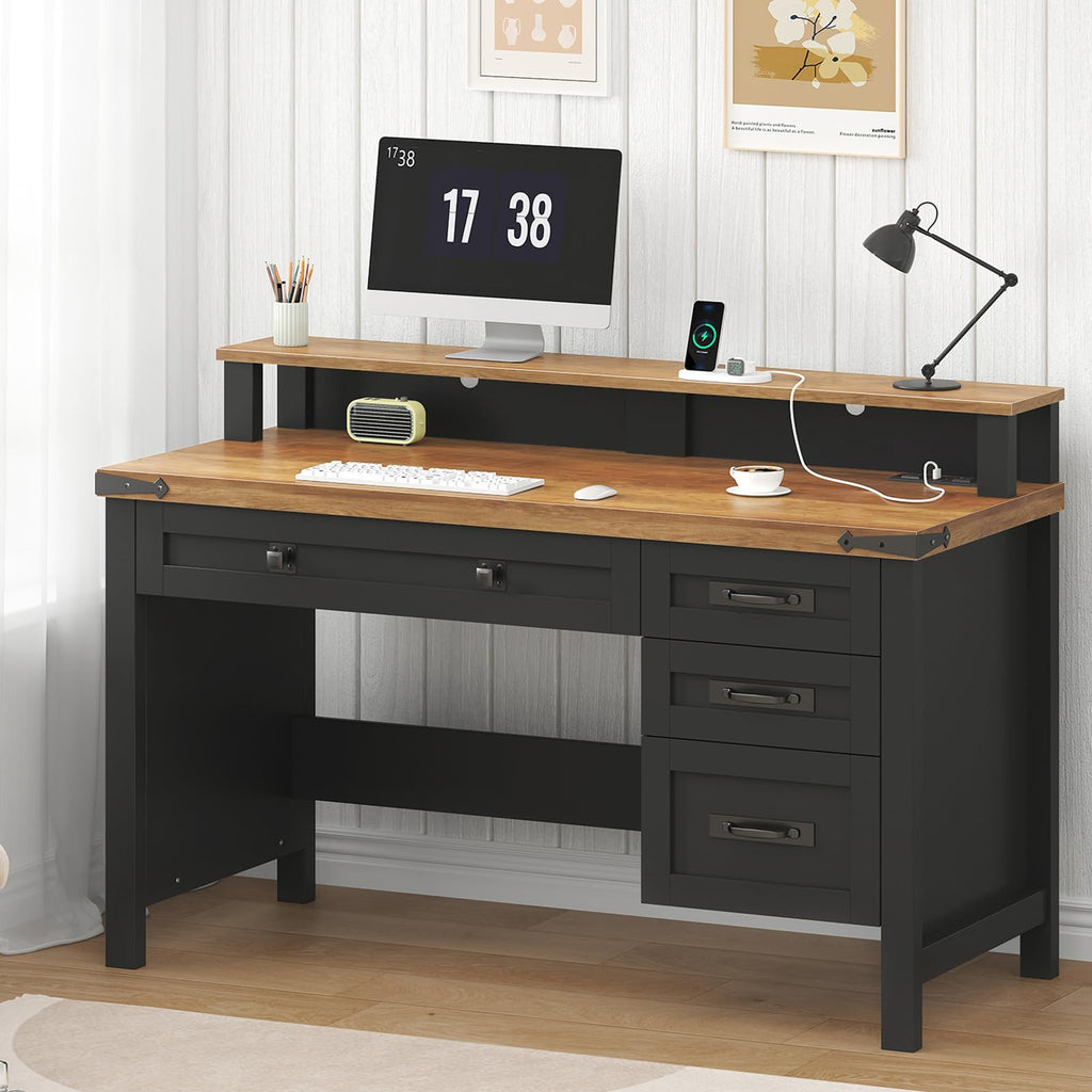 47" Computer Desk with Drawers D25621