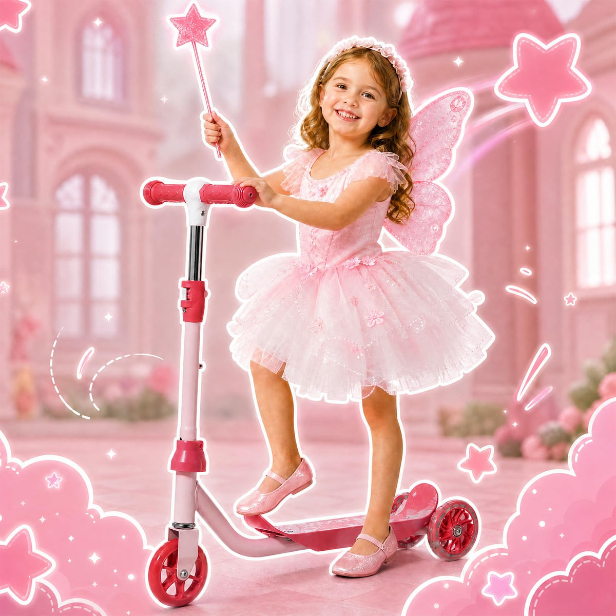 3 Wheel Kids Scooter with LED Light-Up Wheels C25026