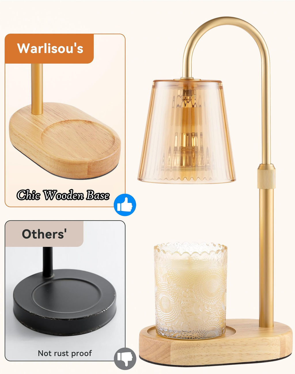 Adjustable Candle Warmer Lamp with Timer W71769