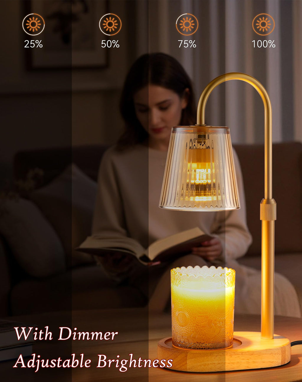 Adjustable Candle Warmer Lamp with Timer W71769