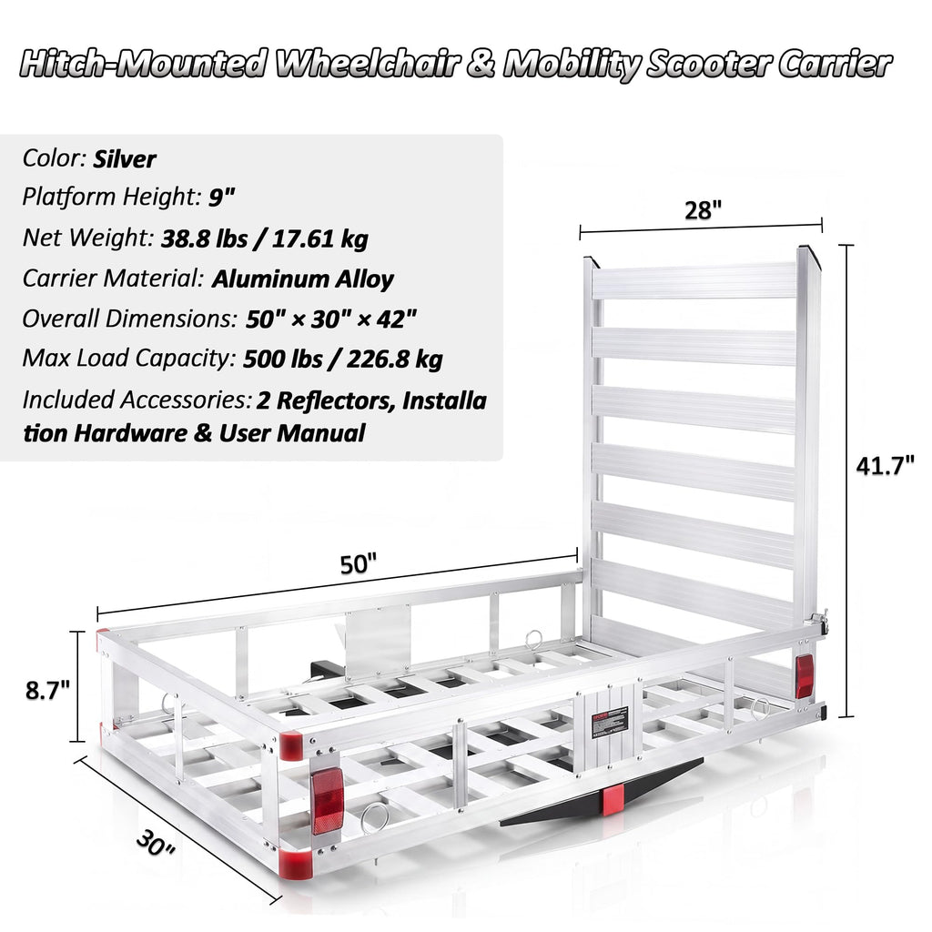 50" Aluminum Wheelchair Carrier with Ramp G398389