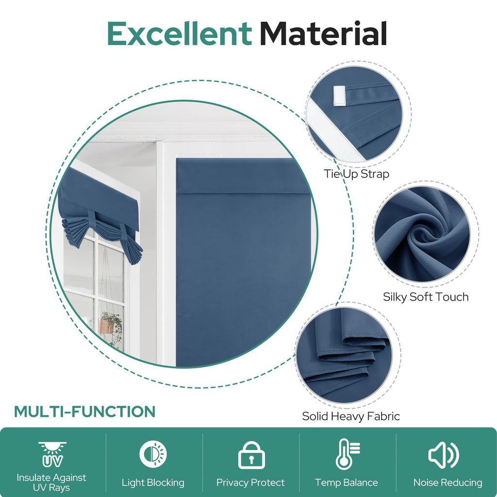 Blackout Door Curtains 26x40 Inch Dark Teal T609649