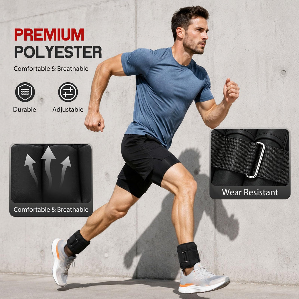 Adjustable 10 lbs Ankle Weights Set S818