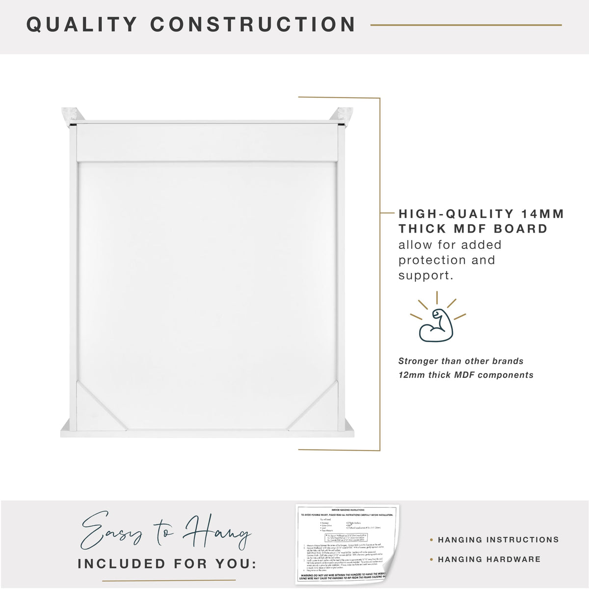 White Wall Mounted Medicine Cabinet Organizer T53054