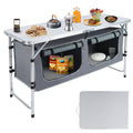 Folding Camping Table with Storage Organizer J482