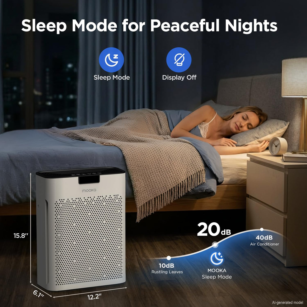 White HEPA Filter Air Purifier V388