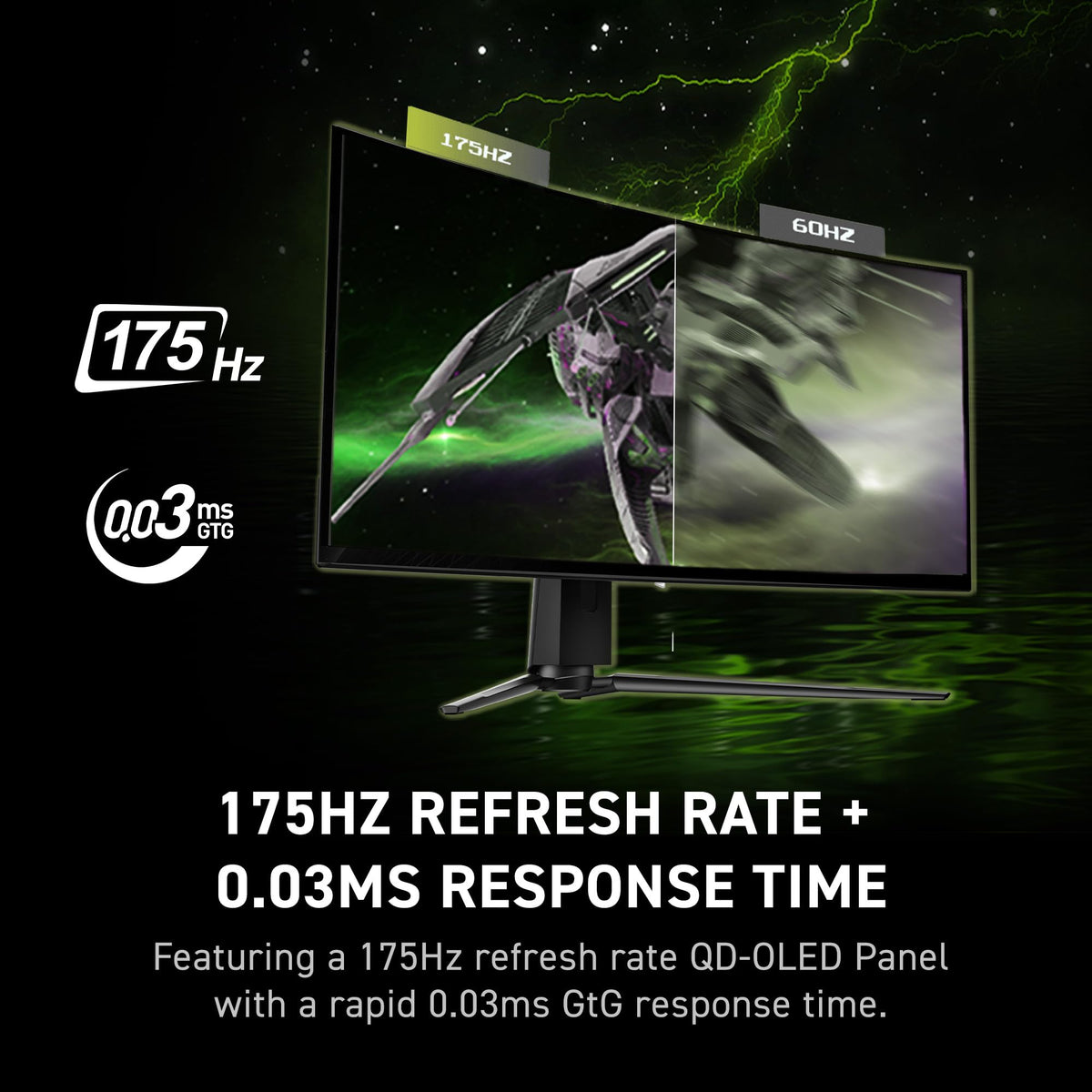 34 Curved OLED Gaming Monitor, 3440 x 1440, 175Hz, Black E4635