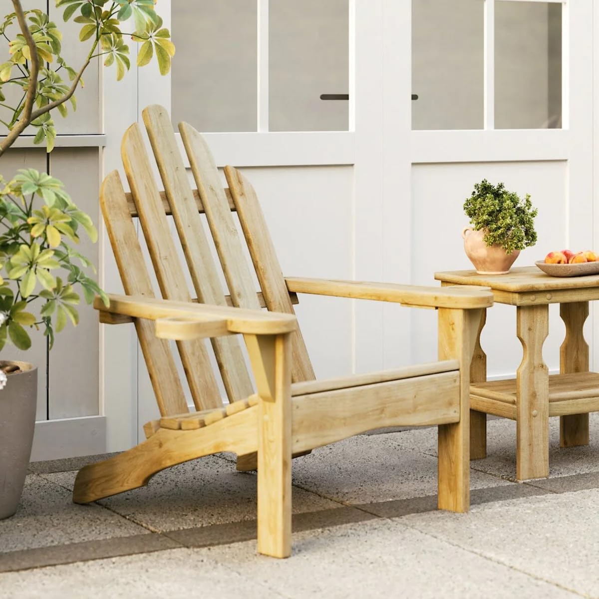 Heavy Duty Adirondack Chair Treated Pine 800 Lb Weight Capacity A673142