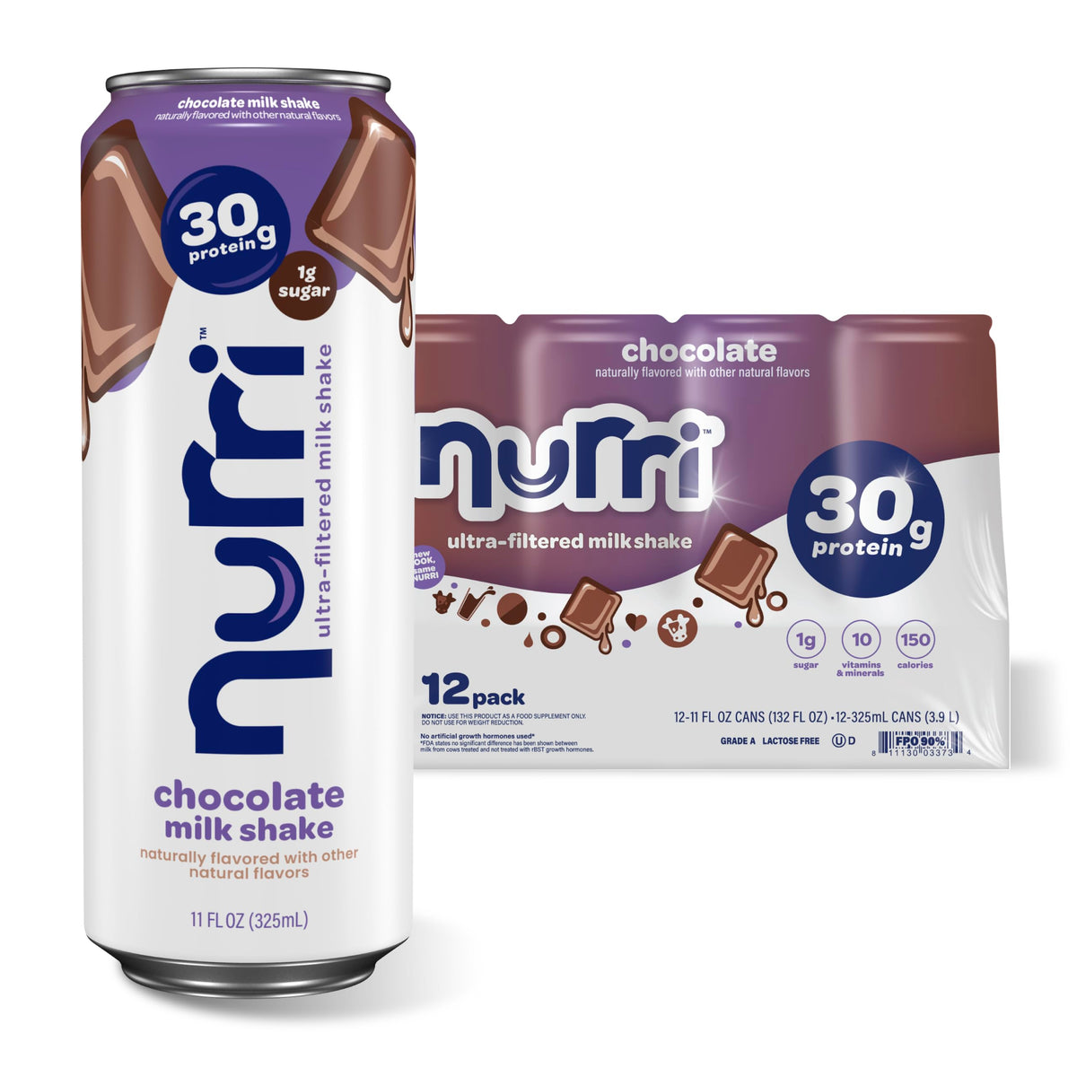 30g Protein Chocolate Lactose Free Milk Shake 12 Cans Q213