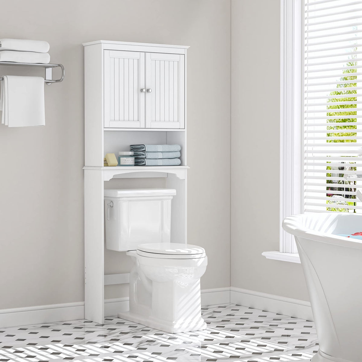 Over The Toilet Storage Cabinet with Doors B1370
