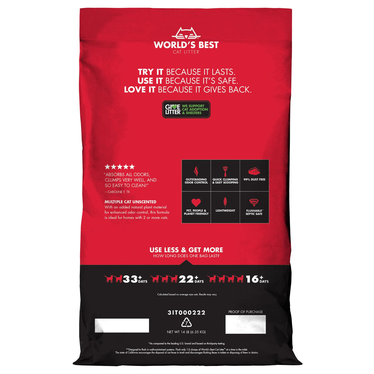 Clumping Cat Litter 14-Pound Bag P744