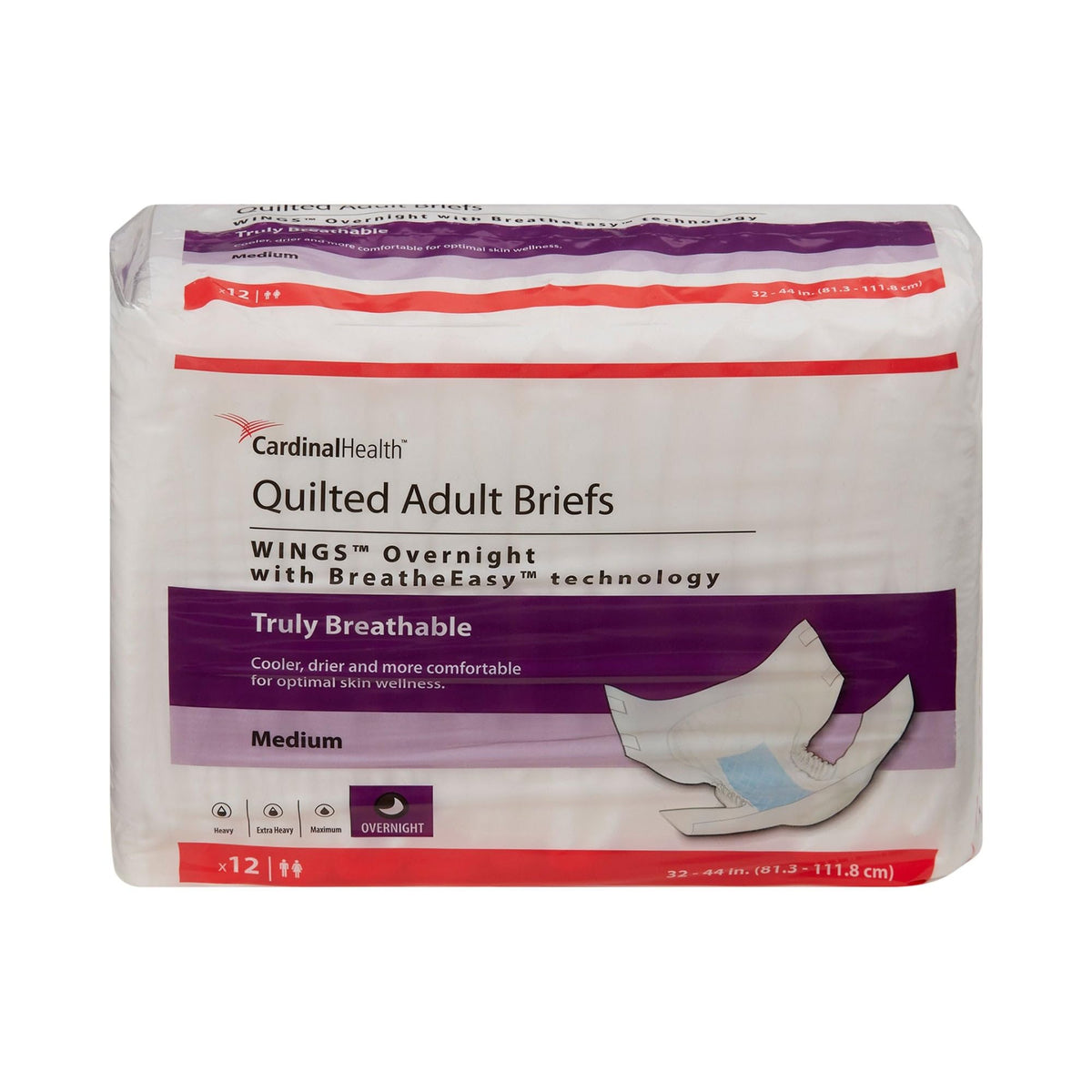 Medium Disposable Overnight Unisex Adult Incontinence Brief Y91478