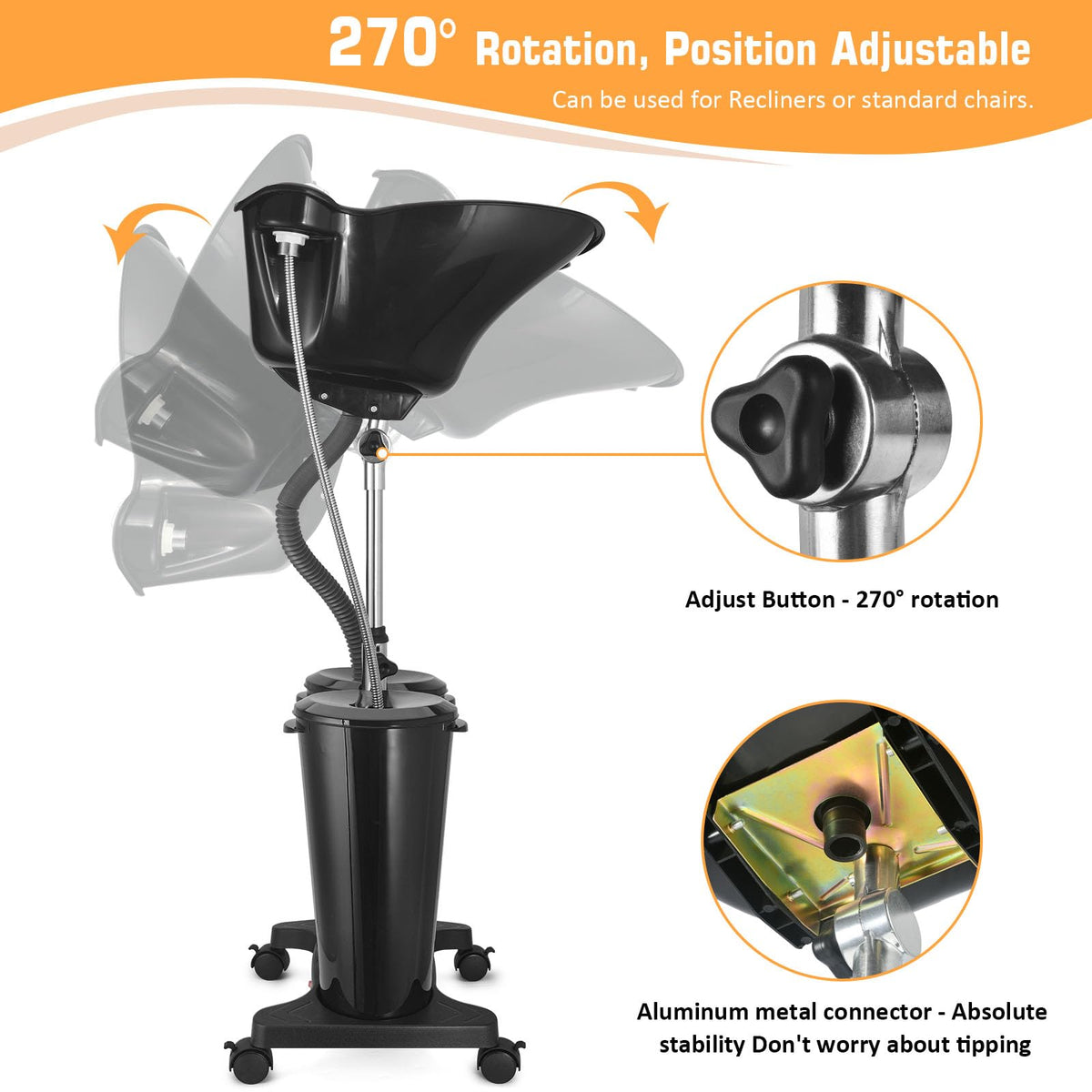 Portable Shampoo Bowl with Electric Pump G777830
