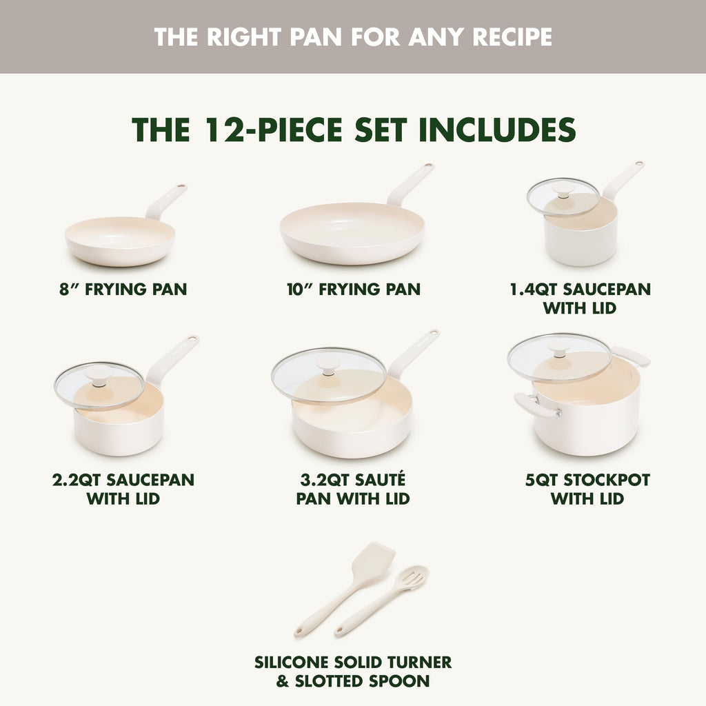 12 Piece Ceramic Nonstick Cookware Set G74748