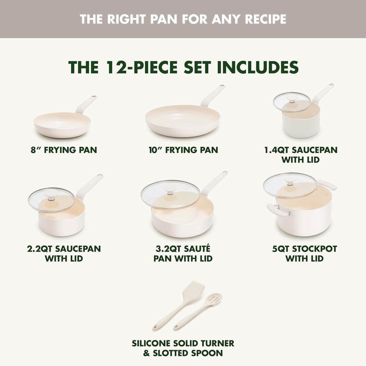 12 Piece Ceramic Nonstick Cookware Set G74748