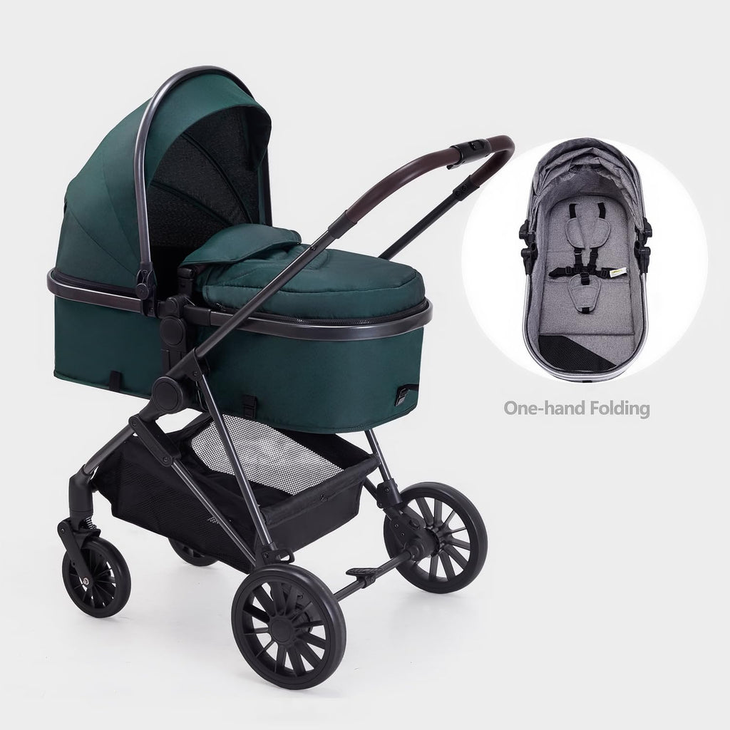 2 in 1 Convertible Reversible Seat Foldable Aluminum Alloy Stroller O32709
