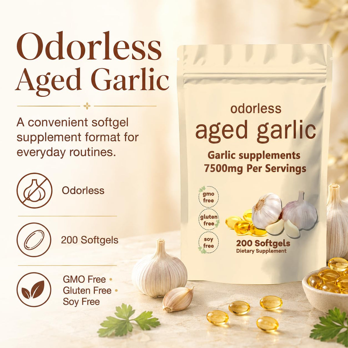 Aged Garlic Extract Softgels 200 Count I573871