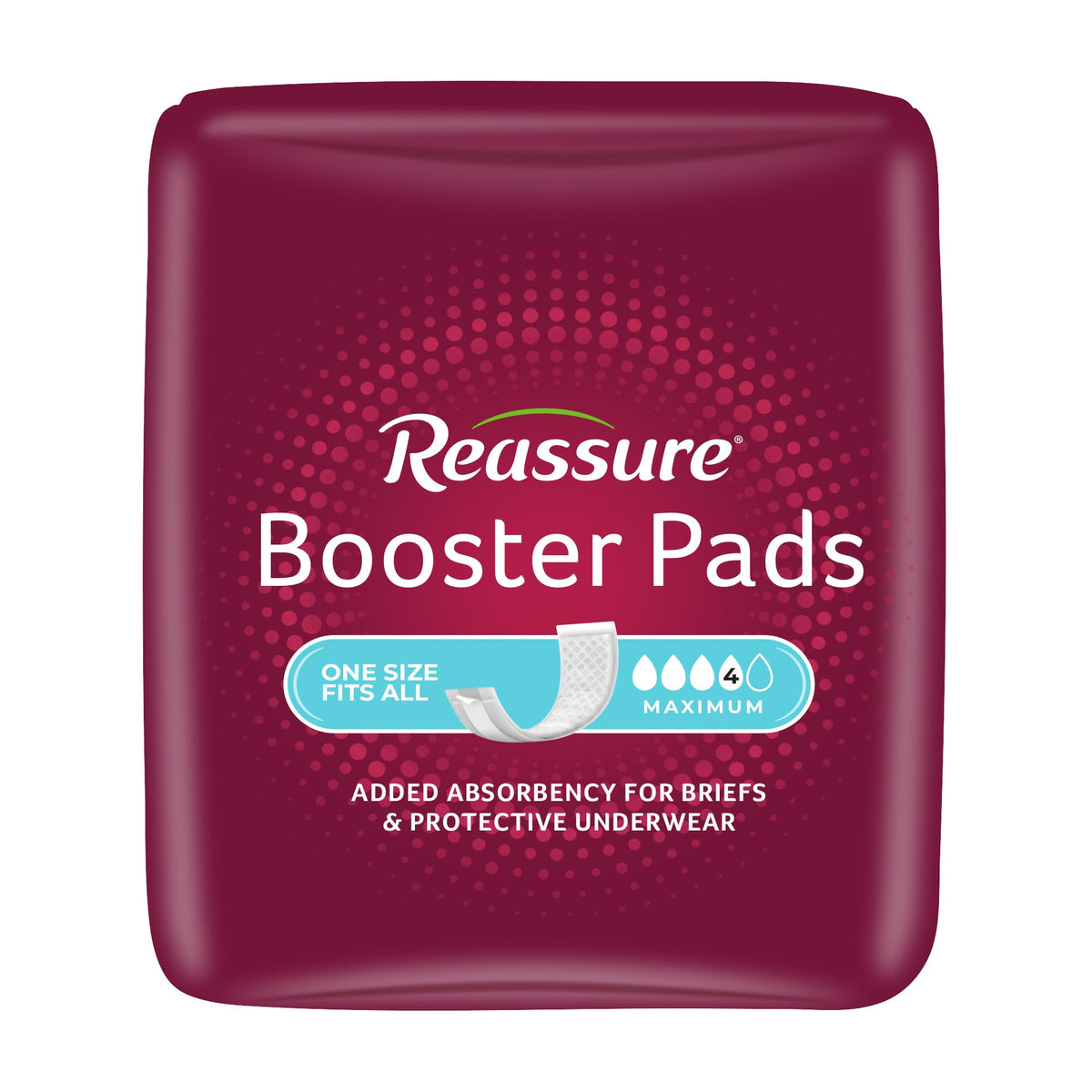 Maximum Booster Pads for Adult Diapers and Incontinence Briefs, 12 x 4 Inches, 100 Count R495616
