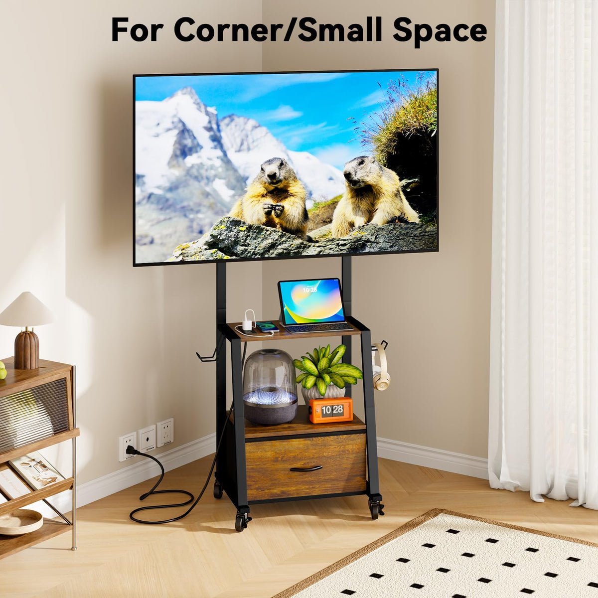 Rolling TV Stand on Wheels for 32-55 Inch TVs C535704
