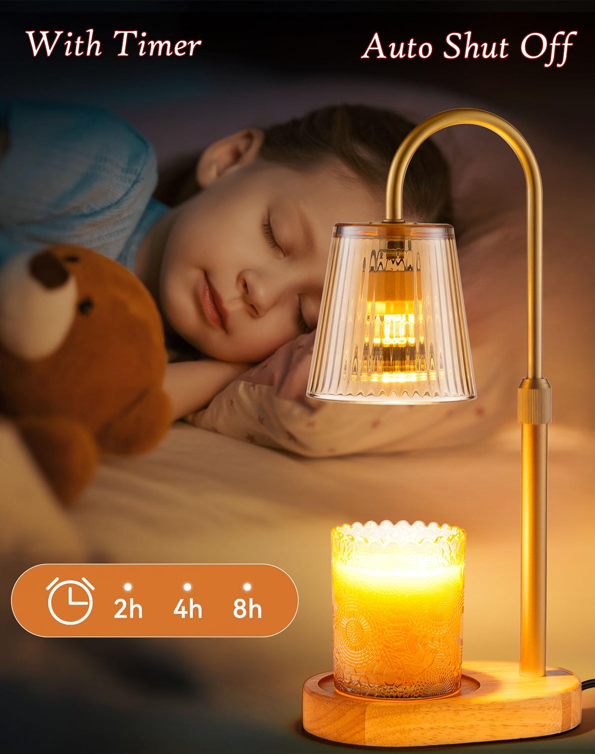 Adjustable Candle Warmer Lamp with Timer W71769