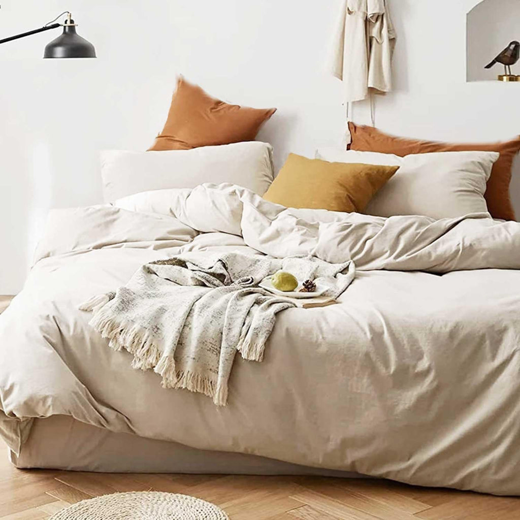 King Size 3 Piece Beige Comforter Set W747