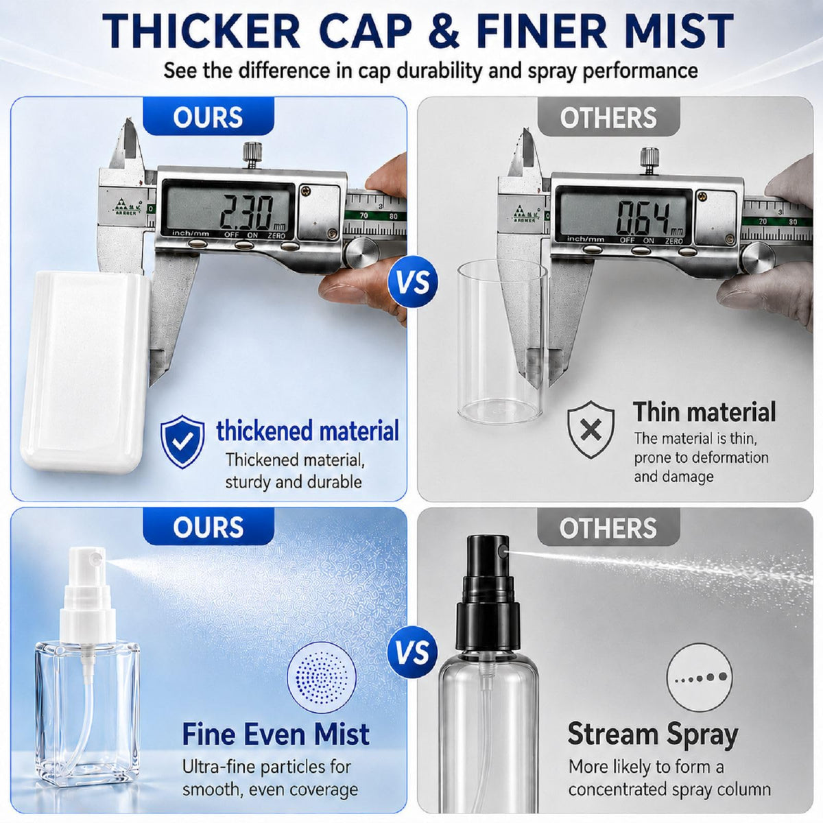 2 Pack 2.7oz Fine Mist Spray Bottles C43177