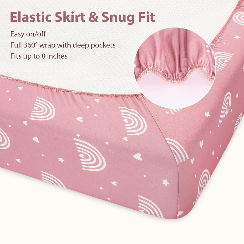 3 Pack Fitted Crib Sheets 52”x28” P801204