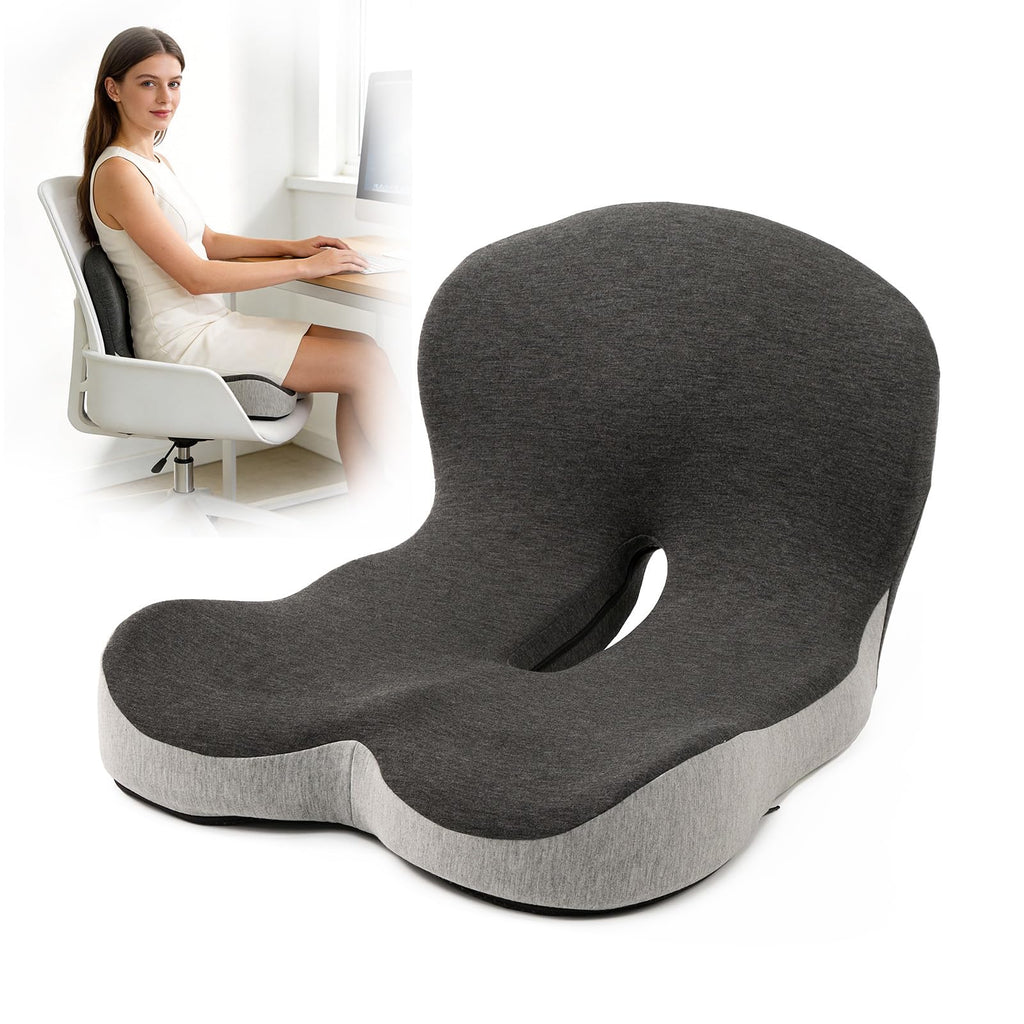 L-Shaped Memory Foam Seat Cushion with Back Support Q8224