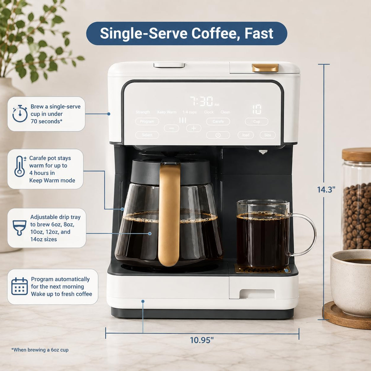 12-Cup Programmable Coffee Maker with Carafe H561