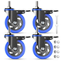 4 Inch Heavy Duty Threaded Stem Caster Set of 4 N408