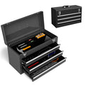 Portable Metal 3 Drawer Lockable Tool Box V342