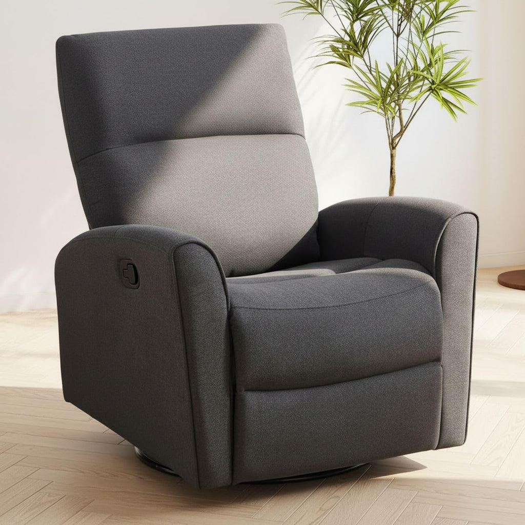 Manual Chenille Swivel Rocker Recliner L95222
