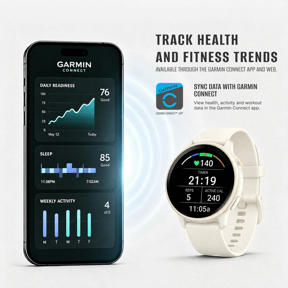 Health and Fitness GPS Smartwatch with AMOLED Display N928405