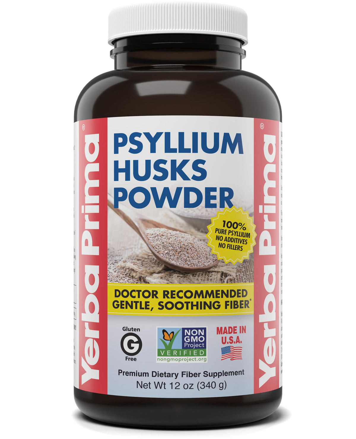 Psyllium Husks Powder 12 oz Fiber Supplement N2206
