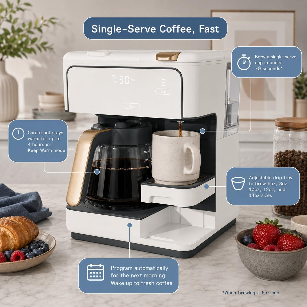 12-Cup Programmable Coffee Maker with Carafe H561