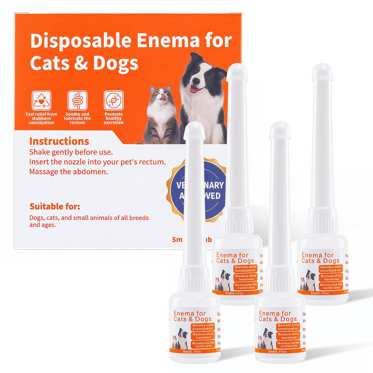 Disposable Enema for Cats & Dogs 5 mL 4 Pack O29928