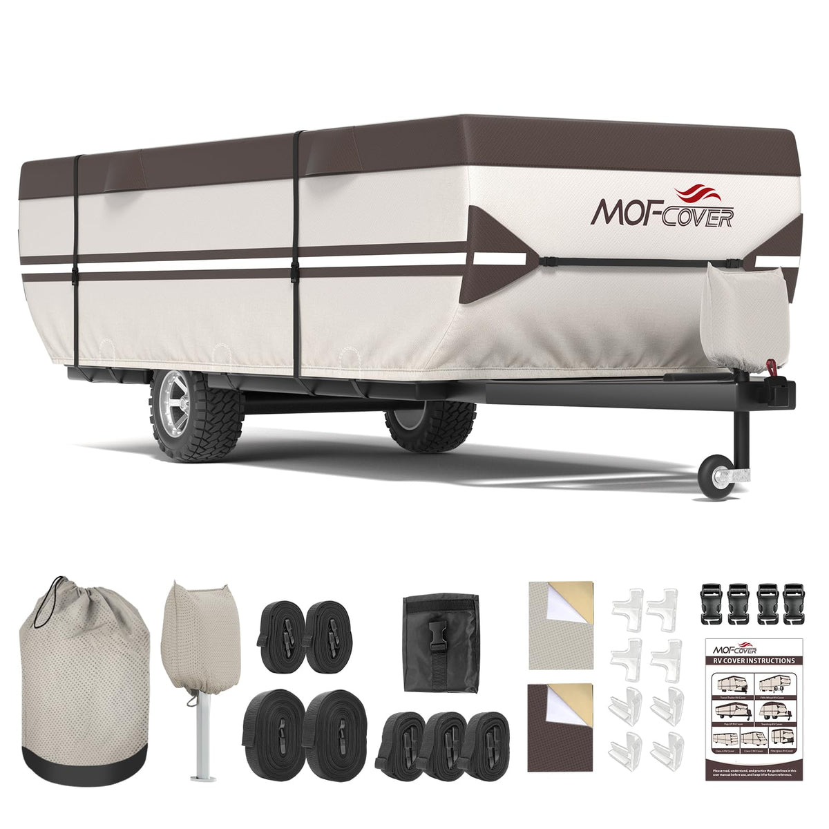 9 Layers Waterproof 14-16ft Pop Up Camper Cover I34066