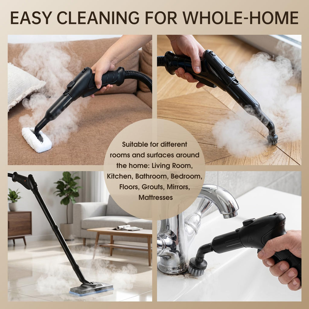 21-in-1 Chemical-Free Steam Cleaner with 3-Level Adjustment L646643
