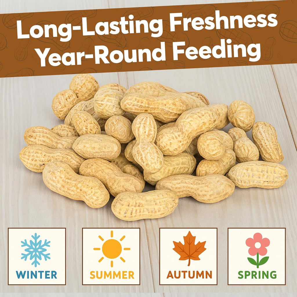 Raw Peanuts for Squirrels and Birds, 5 Pounds Total B431