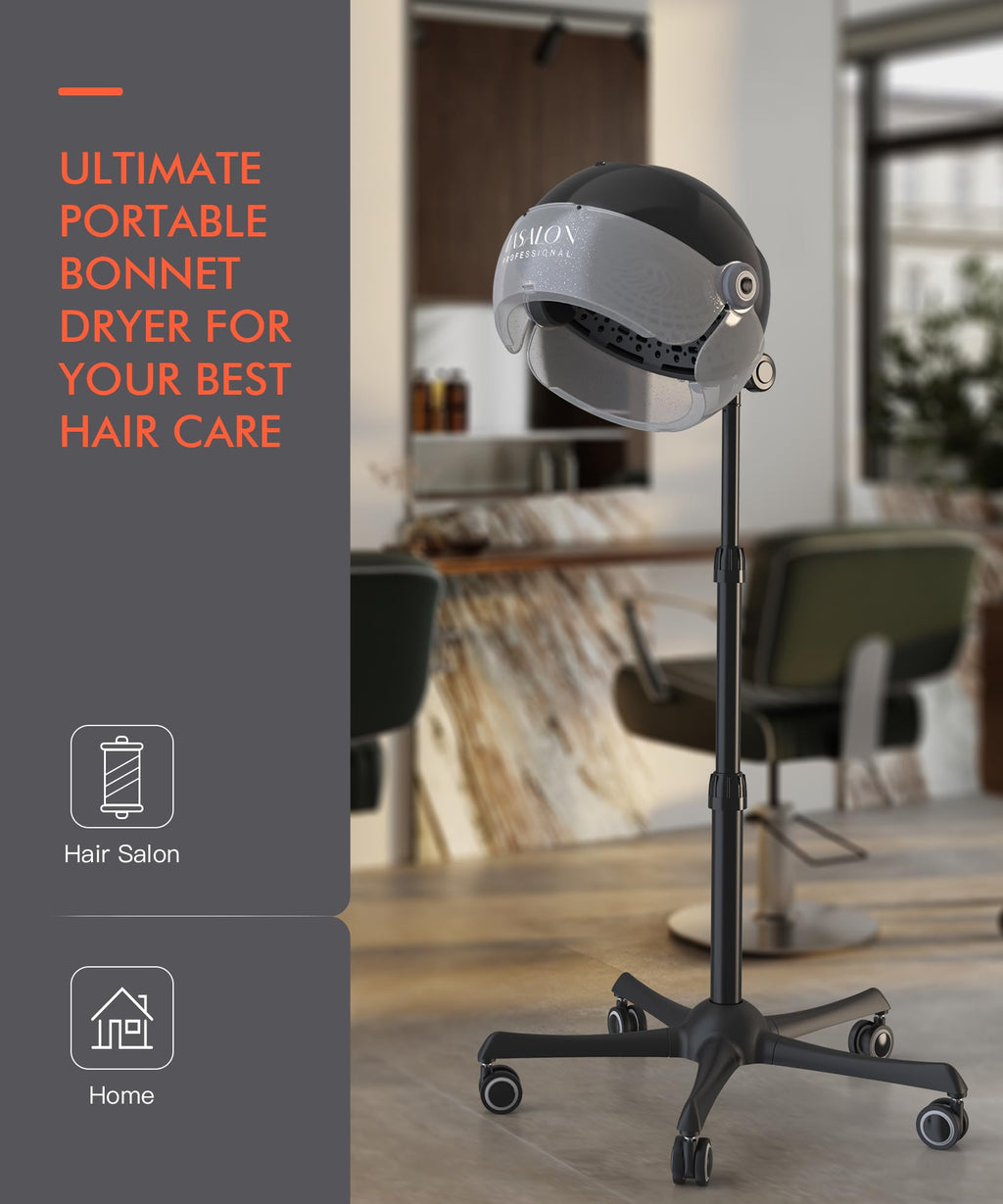 1875W Ionic Hooded Hair Dryer with 3 Temperature Settings R8931