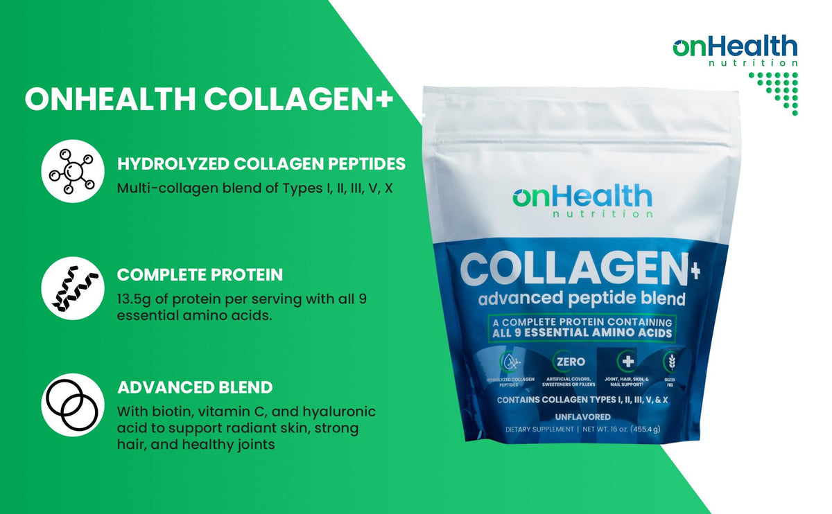 Multi Collagen Peptide Powder Types I, II, III, V & X Unflavored X63071