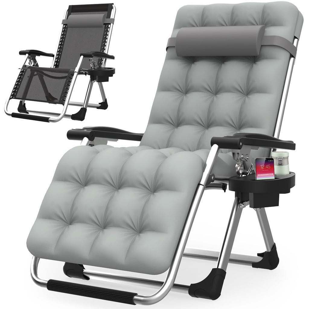 Zero Gravity Reclining Camping Lounge Chair with Cup Holder Z27868