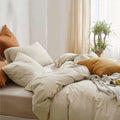 King Size 3 Piece Beige Comforter Set W747