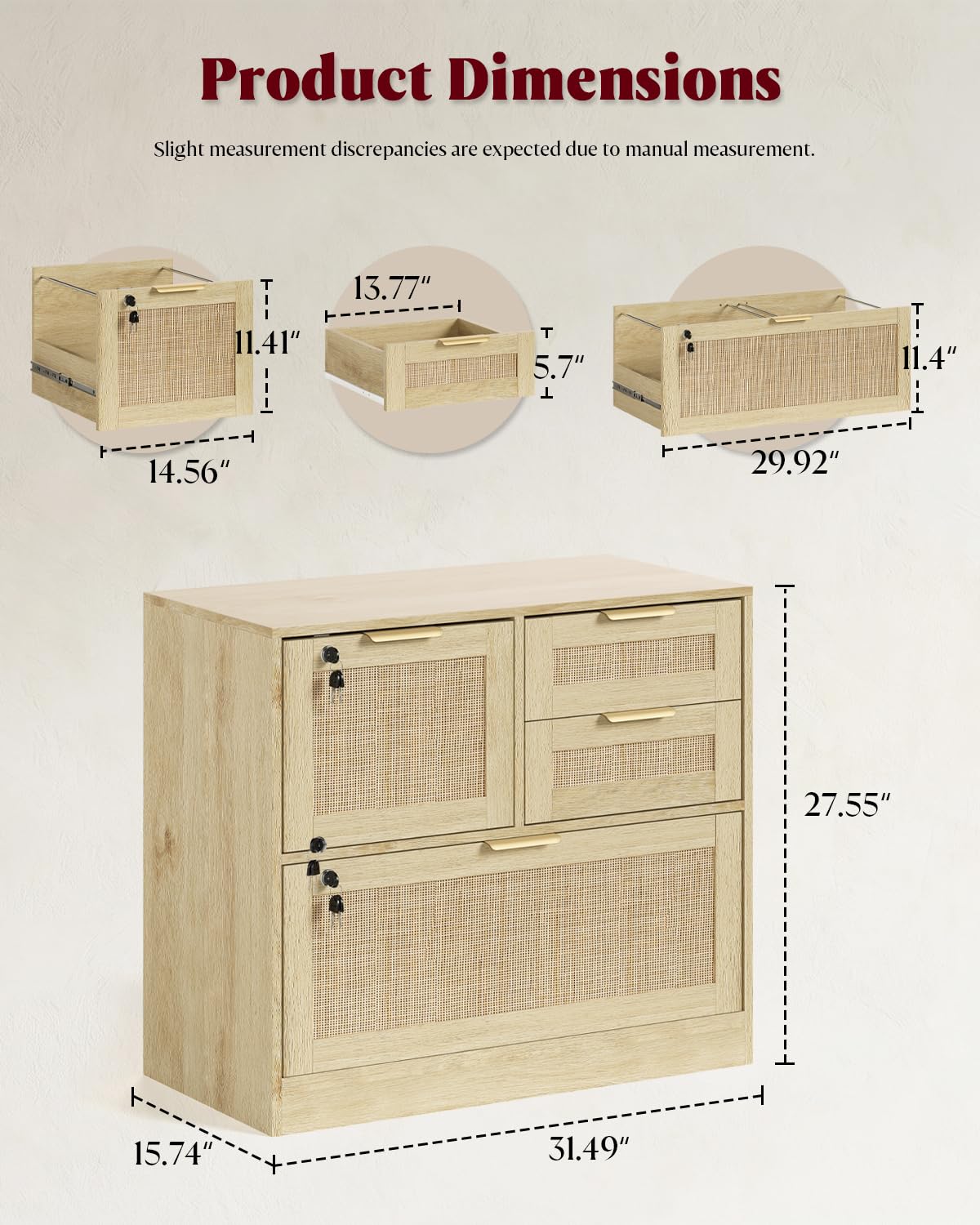 4 Drawer File Cabinet with Lock Q864