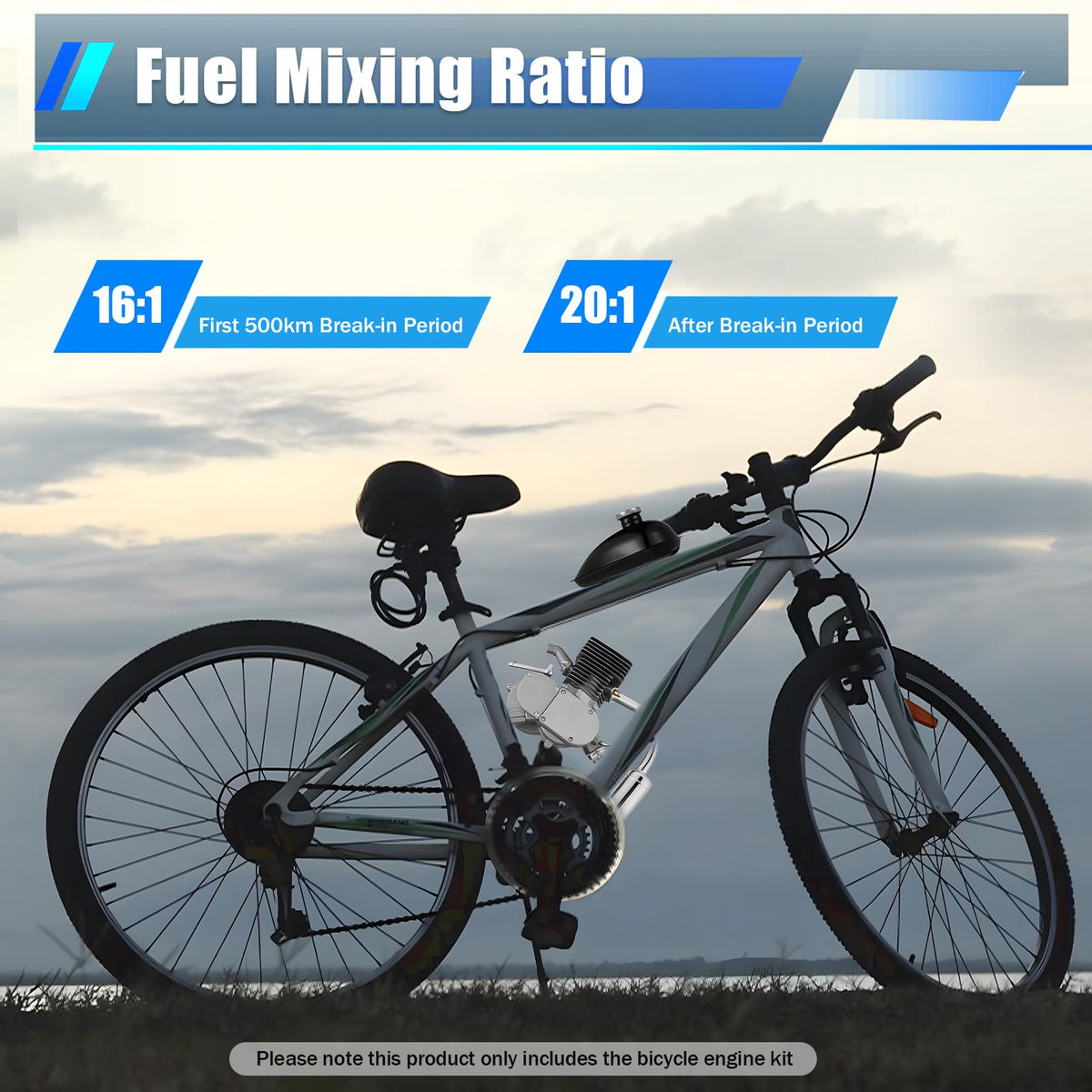 2 Stroke 100cc Bicycle Engine Kit with Air-Cooling T4287
