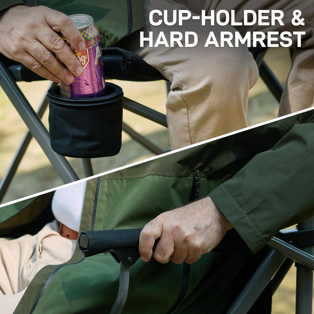 Foldable Camping Chair with Carry Bag Black X6093